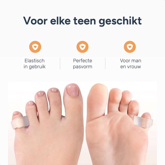 Alyze Toe Spread Silicon - 2 Stück - Hallux Valgus Corrector - Zehenschutz - Zehenspreizer - Zehenkorrektur - Hammer Toe Brace - Körperpflege