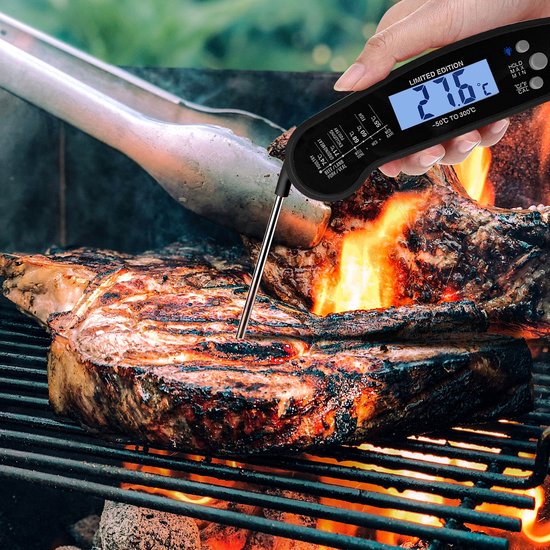 MostEssential Premium Fleischthermometer - BBQ-Thermometer - Schwarz
