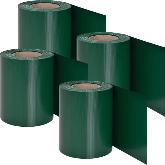 Juskys PVC-Sichtschutzstreifen - 4 Stück - Grün