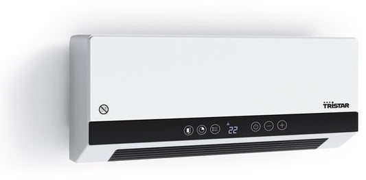Tristar KA-5210 Keramischer Elektroherd - 2000W - mit Timer, Fernbedienung & Ventilatorfunktion - Wandmontage - energieeffizient