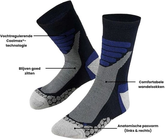 Xtreme Wandersocken, 2er-Pack – Unisex-Socken aus Synthetik – Multi Blue