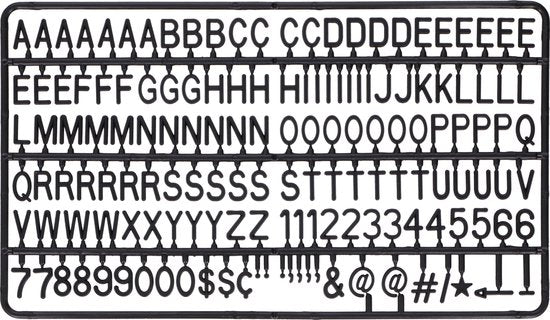 Grundig Memoboard - 150 Buchstaben - Filz - LED - 30x30cm
