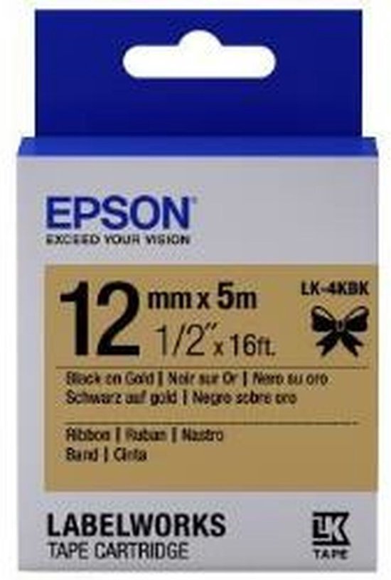 Druckeretiketten Epson C53S654001 Gold Schwarz