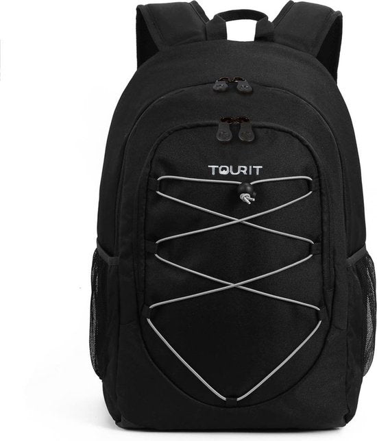 Kühlrucksack (25L) - Für 28 Dosen - Lunchtasche für Frauen und Männer - Schwarz