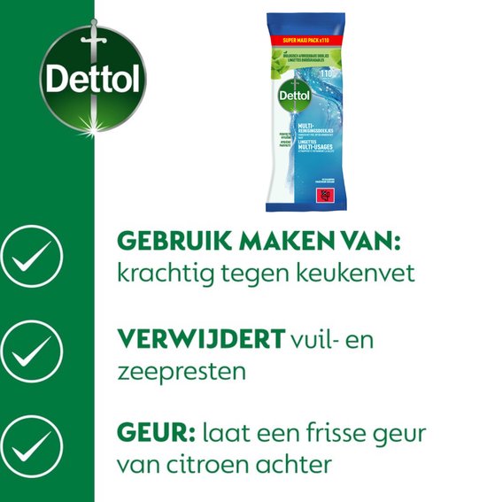 Dettol Reinigungstücher Power & Fresh Ocean – 110 Stück