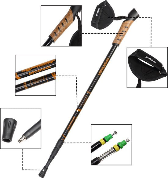 Deuba Sportana Nordic Walking Stöcke - orange