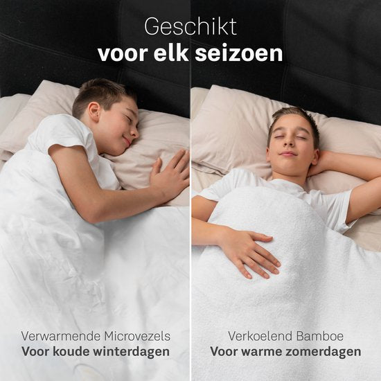 CozySense® Gewichtsdecke Kind 2,4 kg - Gewichtsdecke - Gewichtsdecke mit GLASS-Flow® Druckverteilung - Waschbarer Bezug - Hypoallergen - Weiß