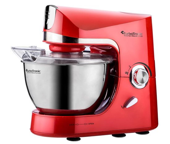 TurboTronic TT-002 Pro-Mix - Standmixer - 5 Liter - 2000W - Rot