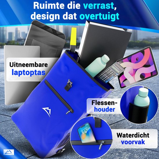 Nextcover 3in1 Fahrradtasche Single für Gepäckträger [PVC frei] | Wasserdichte Fahrradtasche, Rucksack und Umhängetasche 25L | Ideal für Laptop und Wocheneinkauf | Fahrradtasche Single | Fahrradtaschen