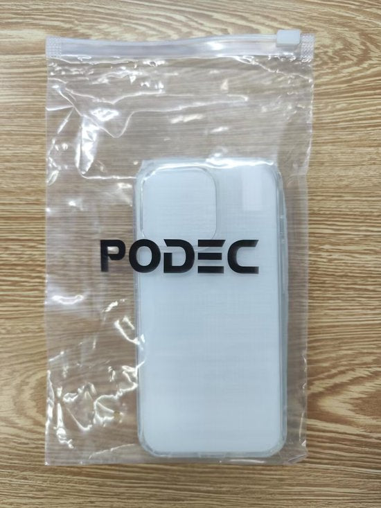 Podec iPhone 13 Pro Hülle, transparent – Set mit 2x Displayschutzfolie + 2x Kameraschutzfolie – Handyhülle mit Schutzglas – Transparente Hülle