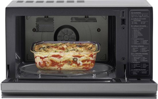 LG MJ3965ACS NeoChef Kombi-Mikrowelle - 4-in-1 Heißluftofen - Grill, Dampf & Backofen - Touchscreen-Bedienung - Grau/Silber