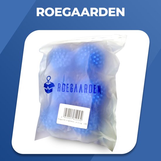 Roegaarden Trocknerbälle – Waschbälle – 6 Stück – Silikon – Schnelleres Trocknen – Knitterfrei