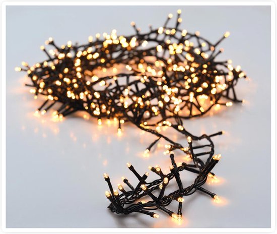 Micro Cluster 200 led - 4m - warmweiß - Batteriebetrieben - 8 Lichtfunktionen - Memory - Timer