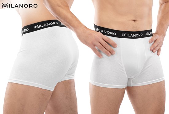 Milanoro - 10er-Set modischer Baumwoll-Boxershorts - Schwarz - XXL
