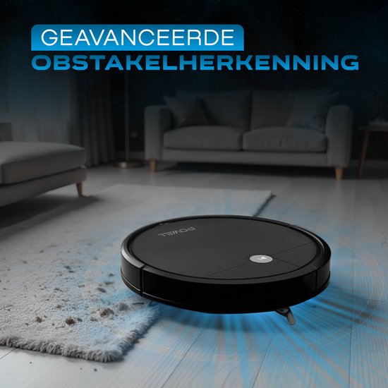 Powell Staubsauger Roboter - Staubsauger Roboter mit Wischfunktion - Staubsauger Roboter mit Ladestation - Staubsauger Roboter - Wischroboter - Schwarz
