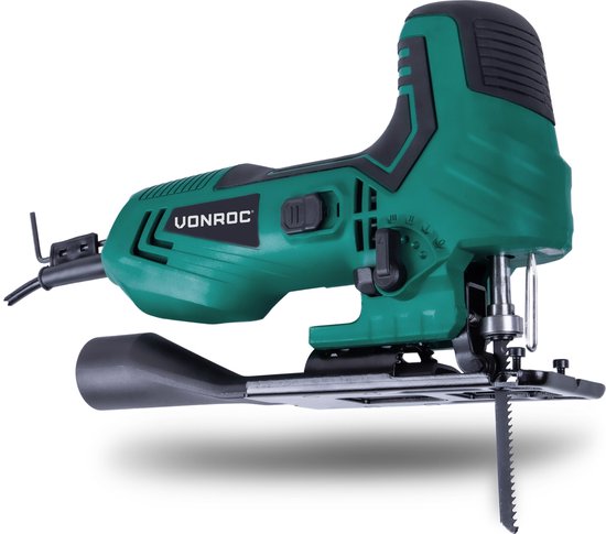 VONROC Stichsäge - 550W - Ergonomischer T-Griff - Staubabsaugung - 4 Pendelpositionen