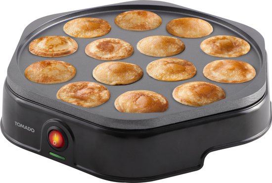 Tomado TPP1400B - Elektrische Poffertjes-Maschine - Poffertjes-Pfanne - 14 Stück - PFAS frei
