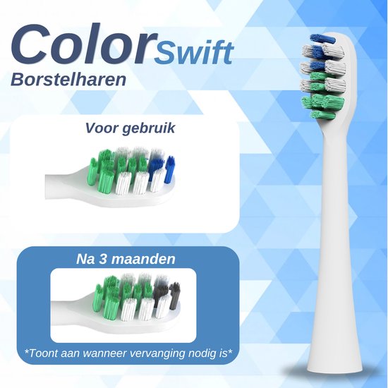 VAIVE Zahnbürste Bürstenkopf Set - 6 Stück - Sonic Wave Precision X8900 - Weiß