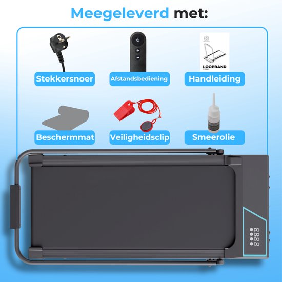 Laufband 1-12km/h - Walking Pad - Laufband zusammenklappbar - Walking-Laufband - Mit Tablet-Halter, Fernbedienung und App