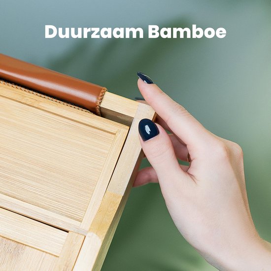 RelaxTub® Badeboard - Badeboard für die Badewanne - Badregal - Verstellbar - Rutschfest - Badeboard Bambus - Badeboard Holz - Badregal mit Buchhalter, Tablet-Halter & Spiegel