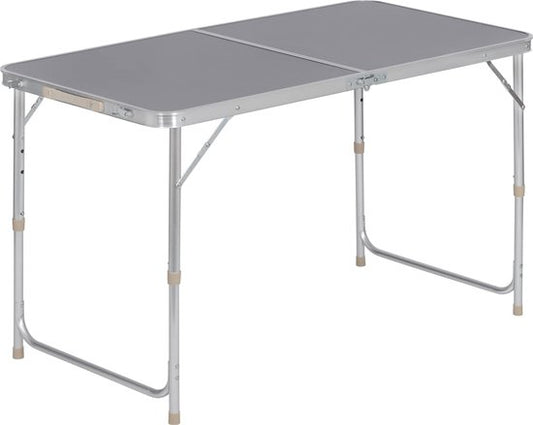 WOLTU Campingtisch Klapptisch Gartentisch Arbeitstisch Balkon höhenverstellbar Aluminium MDF grau CPT8122gr