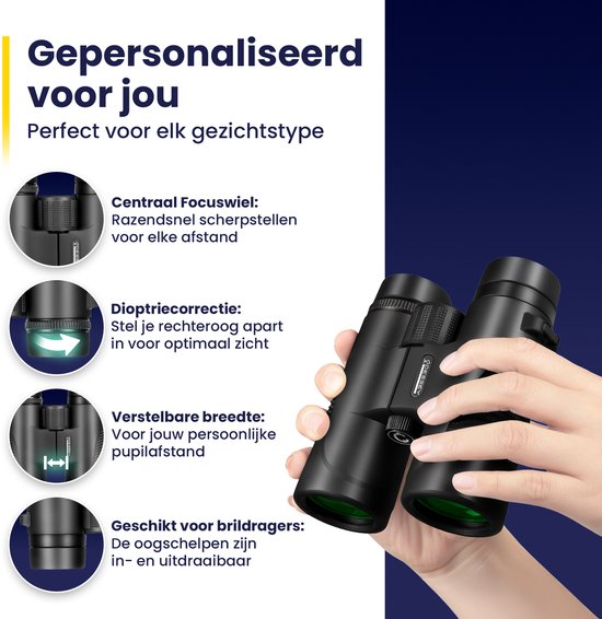 ODESSEY Premium Fernglas - mit Stativ, Etui, Wartungskit und Handyhalterung - 10x42 - FMC - BAK-4 - für Erwachsene und Kinder