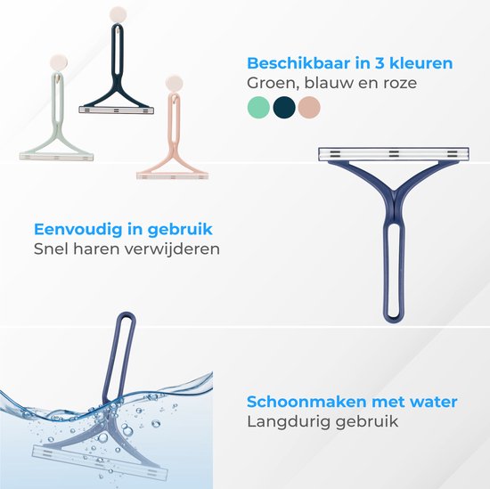 Nuvance - Tierhaarentferner - Katzenhaarentferner - Hundehaarentferner - Fusselentferner - Blau