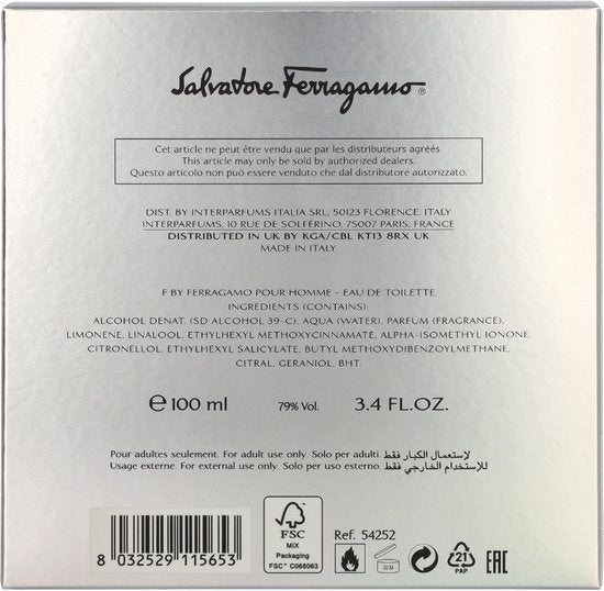 Salvatore Ferragamo – F By Ferragamo – 100 ml – Eau de Toilette – Herrenparfüm