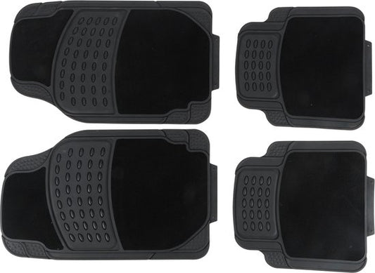 All Ride Autoteppiche Universal - 4er Set - 70 x 44 cm/ 44,5 x 43 cm - Schwarz