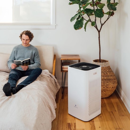 Medify Air MA-112 Luftreiniger - 855 m³/h Luftreiniger - Ionisator & HEPA H13 Filter - 4 Modi + Schlafmodus - Bis zu 342 m² pro Stunde - Gegen Heuschnupfen, Hausstaubmilben & Allergien - Weiß