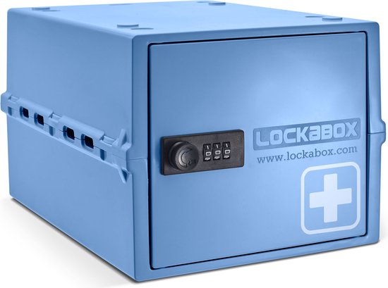 Lockabox One™ Aufbewahrungsbox mit Zahlenschloss - Abschließbarer Medizinschrank - Polycarbonat-Tresor - kühlschrank- und gefrierschrankgeeignet - 10,5 Liter - 31 x 21 x 17 cm