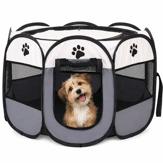 Ceruzo Welpenauslauf faltbar - für kleine Hunde - Katzen - Kaninchen - 73 cm