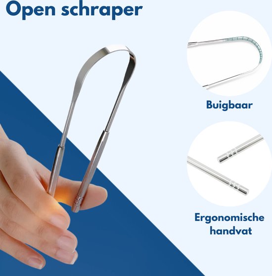 VAIVE Zungenschaber Set - Zungenschaber - Zungenschaber - Reiniger - Mundpflege - Zungenbürste