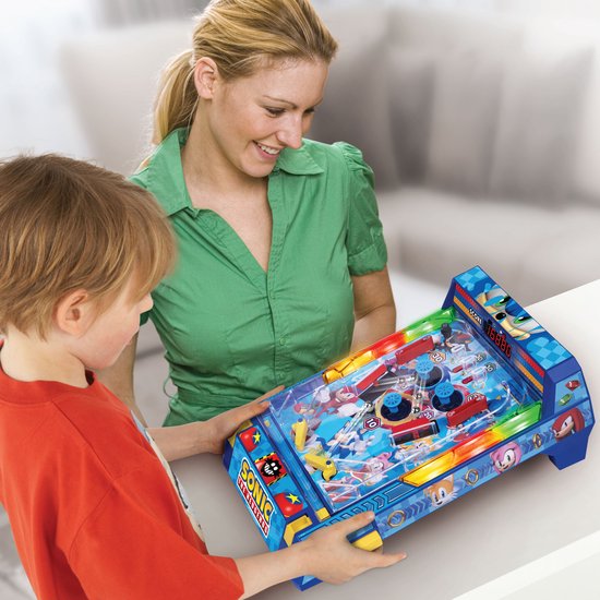A Ambassador® Sonic Pinball - Arcade Pinball - Mini Pinball - Spielmaschine - Punktezähler - Tischplatte - Erwachsene - Spiele für Kinder - Das große Spielzeugbuch 2025