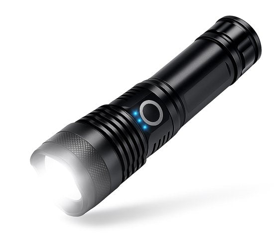 Taschenlampe LED wiederaufladbar - inkl. Batterien - Für Kinder und Erwachsene - Wasserdicht - Mini-Militär-Taschenlampen - 1500 Lumen - Proskill