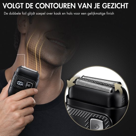 Sansbeauté® Foil Razor Double Knife - Rasierapparat für Männer - Elektrischer Rasierer - Kopfrasur - Fade