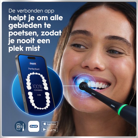 Oral-B iO 6 Elektrische Zahnbürste, Doppelpack – Schwarz und Rosa – 3 Aufsteckbürsten – Premium-Reisetui