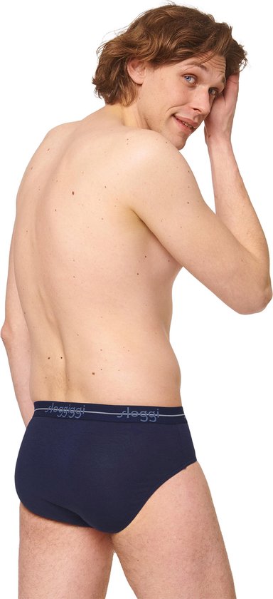 sloggi Start Midi 2er-Pack Slips - Männer - Baumwolle/Elastan - Reguläre Taille - Elastisches Band - Blau/Multi - Größe XL