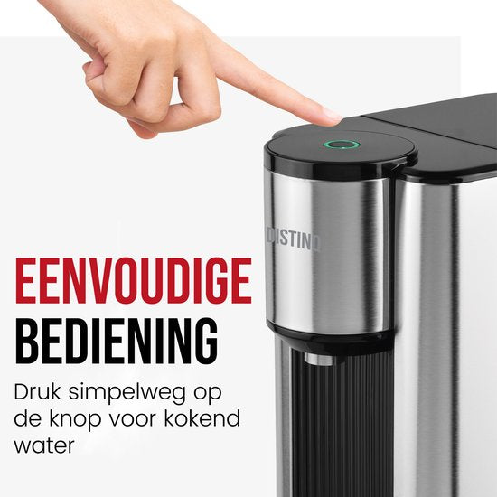 DistinQ Heißwasserspender - Deluxe-Wasserkocher - 2,5 Liter - Heißwasserhahn mit abnehmbarem Reservoir - Wasserkocher