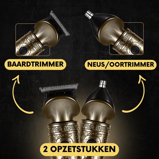 2-in-1 Bartschneider Herren - Trimmer für Bart und Körper - Inkl. 2 Aufsätze - Sansbeauté® - Body Groomer Herren - Body Trimmer Herren - Haartrimmer - Clippers - 0.5-15MM - Nase und Ohren - Trimmer - Bartmaschine