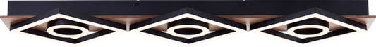 Brilliant Deckenleuchte Maureen - 88 cm - Schwarz mit Holz