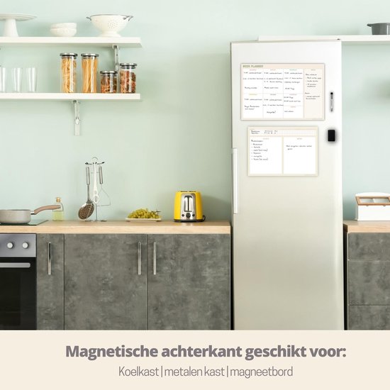 Magnetischer Wochenplaner Whiteboard (1) - Planer magnetisch - Planungstafel - Familienplaner - Monatsplaner magnetisch