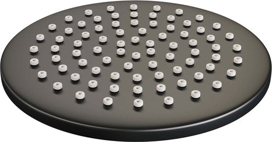 Brausegarnitur Brauer Aufputz Rund Schwarz 20cm Thermostatmischer Regenbrause Standhandbrause