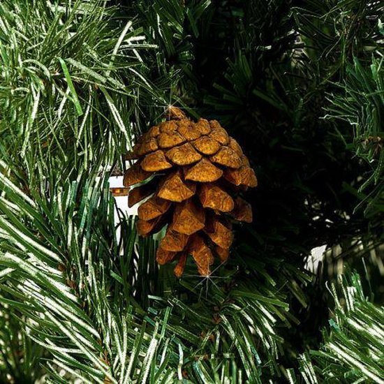 Casaria Weihnachtsbaum 180cm PVC - Schnee-Effekt Tannenzapfen - Grün-Weiß