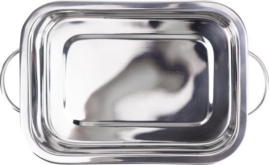 Renberg Lasagneform - Backform - Edelstahl - 32 x 23 x6,3CM -4 Liter