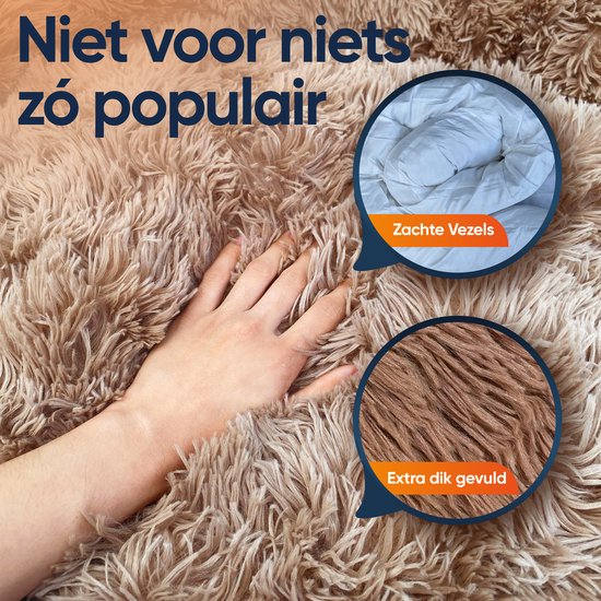 Happysnuts Donut Hundekorb 100cm - Braunes Hundebett - Hundebett - Waschbares Hundekissen