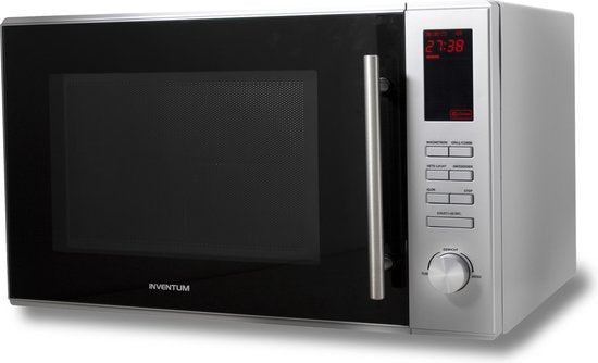 Inventum MN305C - Freistehende Kombi-Mikrowelle - Heißluftofen - Grill - 30 Liter - 900 Watt - 10 Garprogramme - Edelstahl/Schwarz