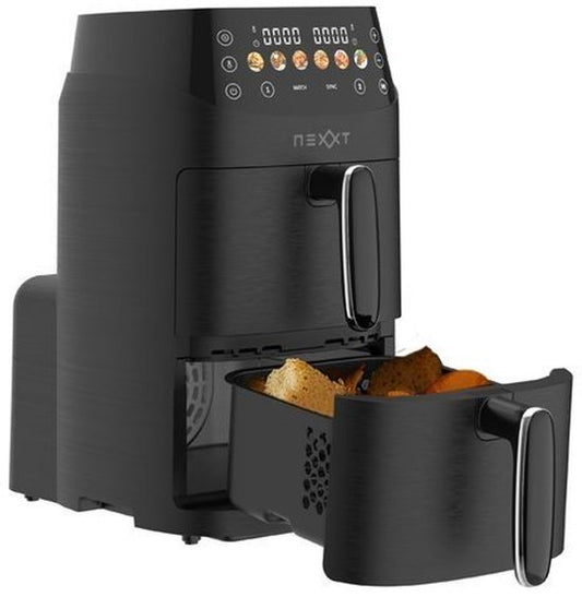 Nexxt Double Stack Airfryer - 2x 2.5L - Kompakt und platzsparend - 2 Gerichte auf einmal - Ideal für kleine Küchen