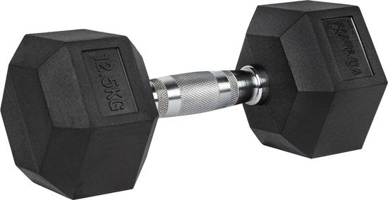 VirtuFit Hexa Dumbbell Pro - 12,5 kg - Sechseckhantel - Langlebig und strapazierfähig - Krafttraining - Gewicht - CrossFit & Fitness - Geeignet für Anfänger und Profis - Pro Stück verkauft