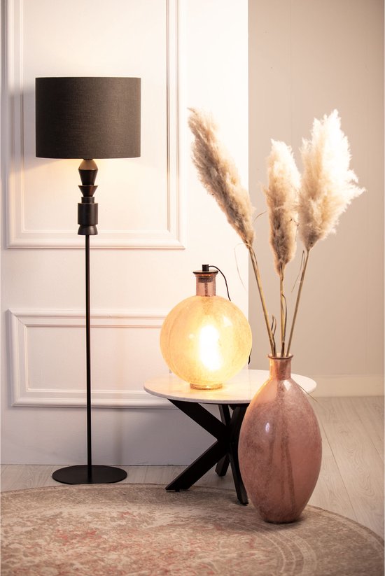 Light & Living Zylinder-Lampenschirm Livigno – Schwarz – Ø 40 x 30 cm – Modern